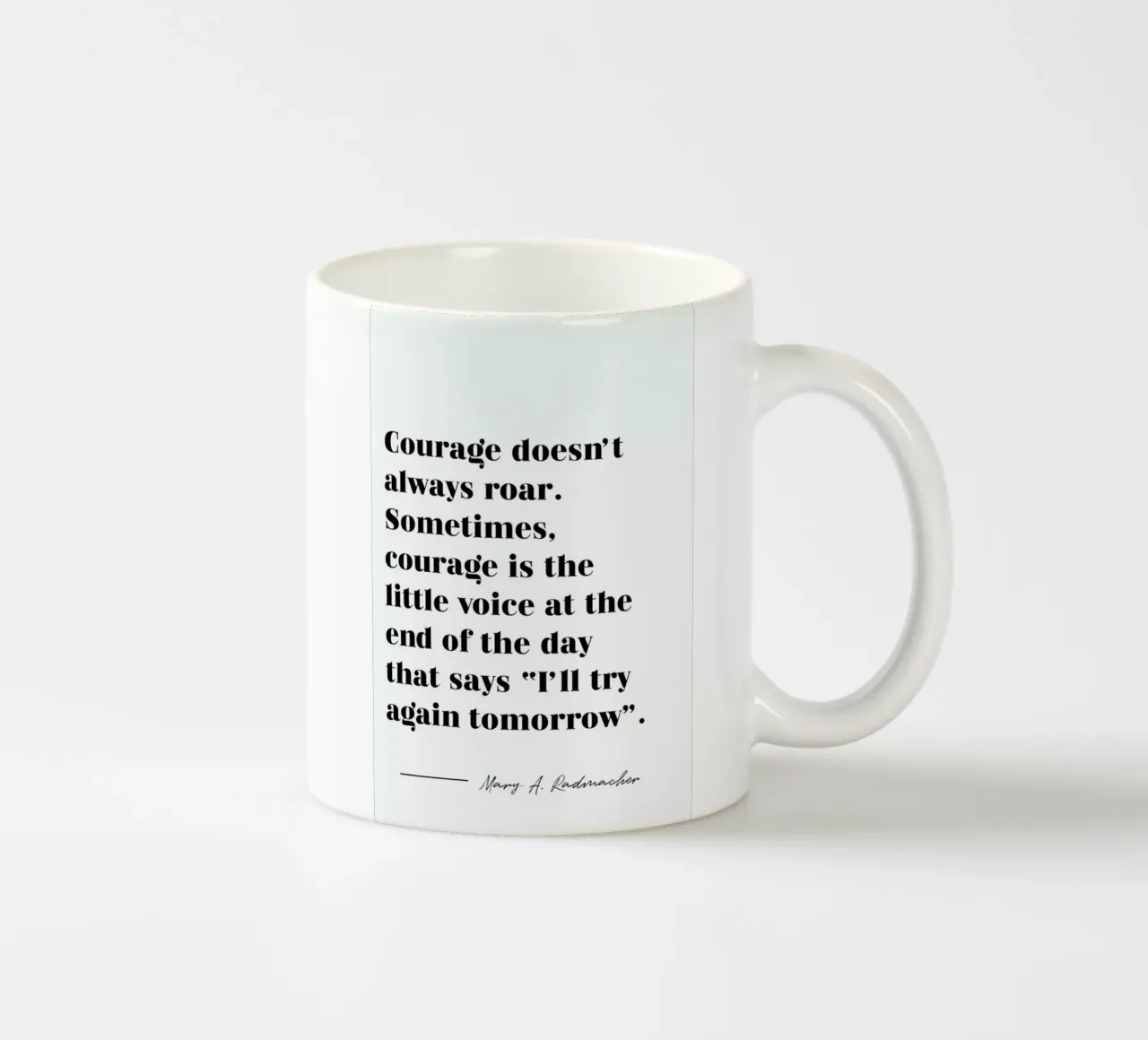 Courage tazza in ceramica da typed