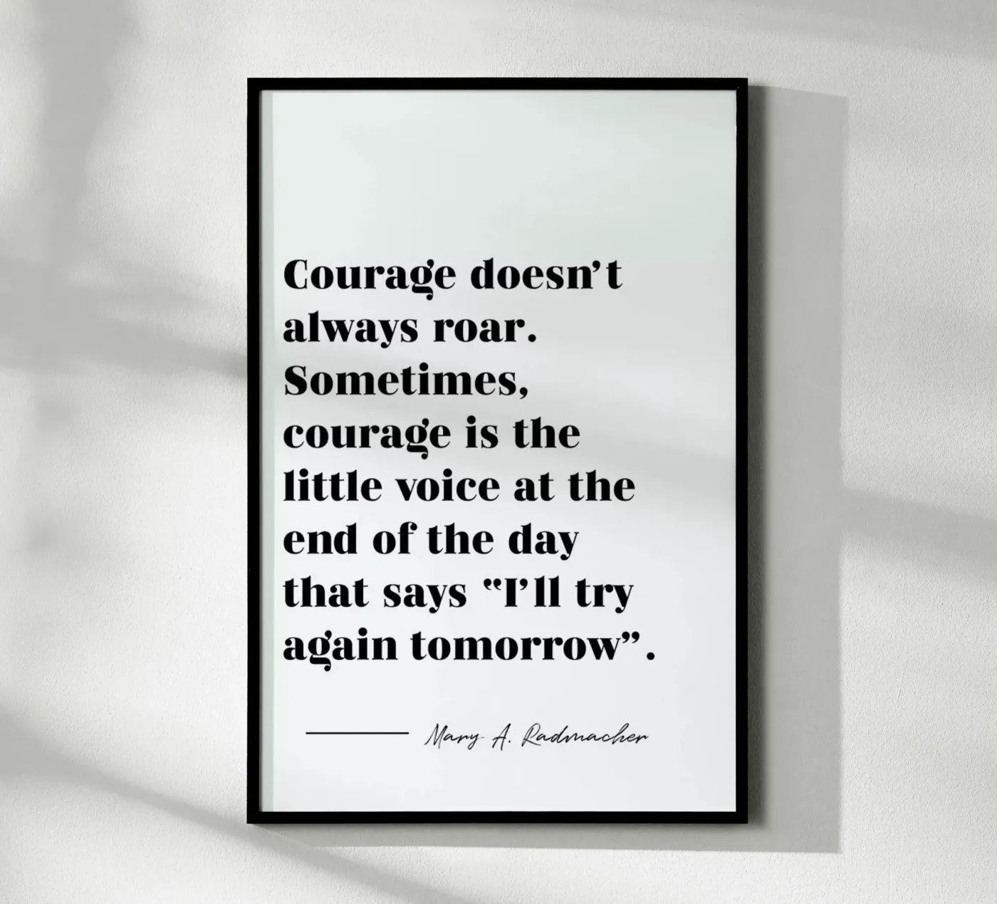 Courage poster da typed