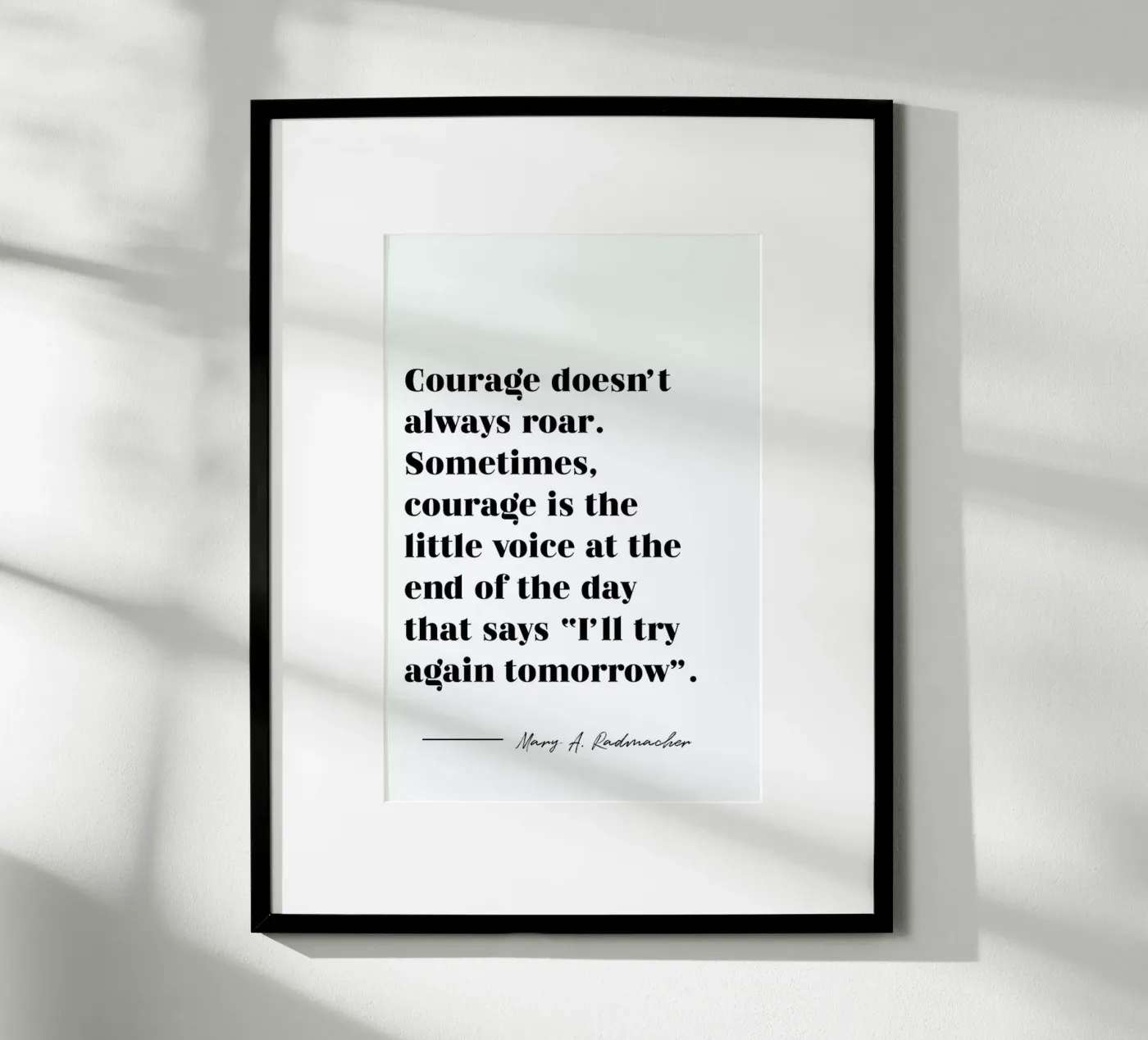 Courage poster da typed