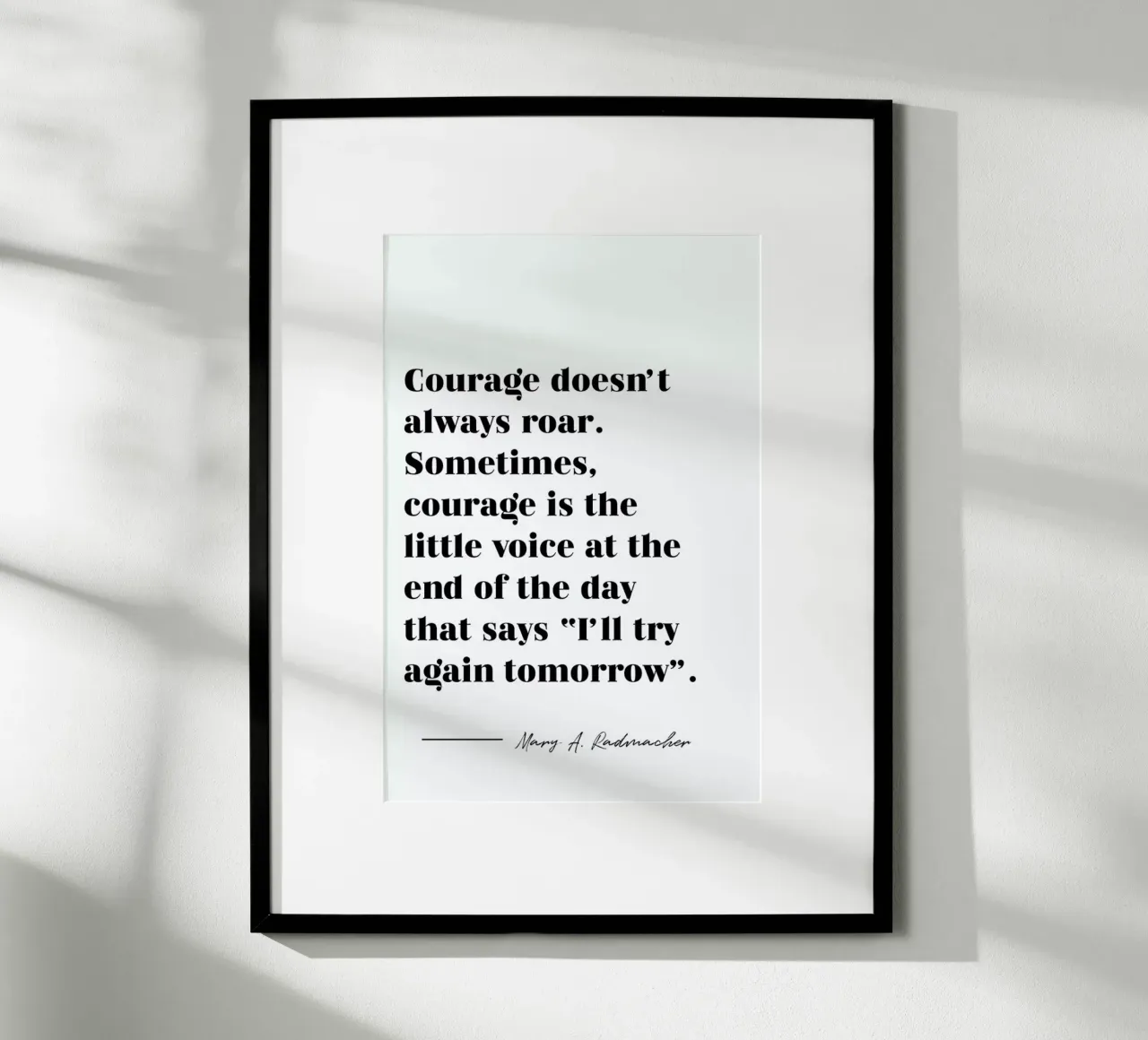 Courage poster da typed