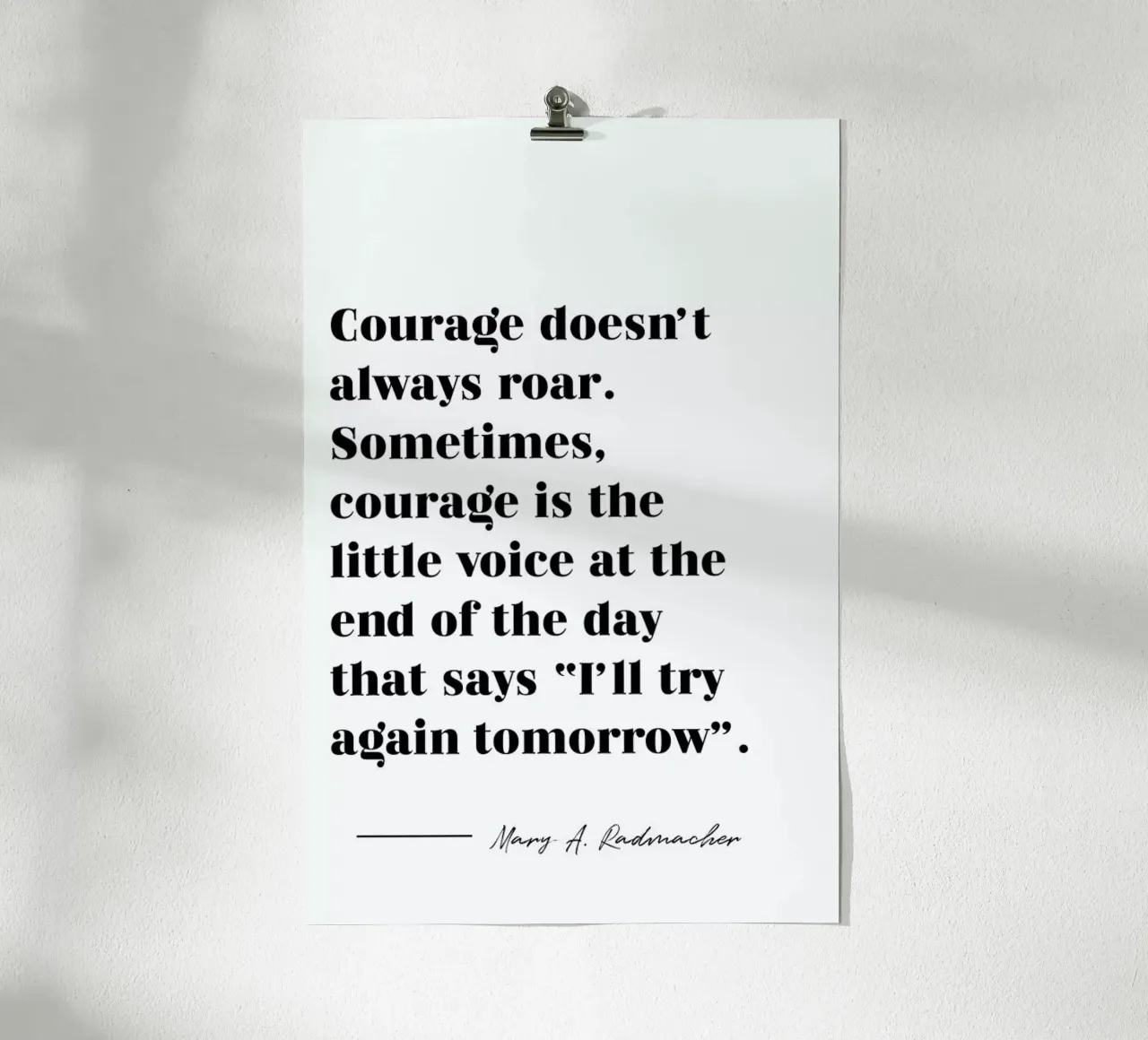 Courage poster da typed