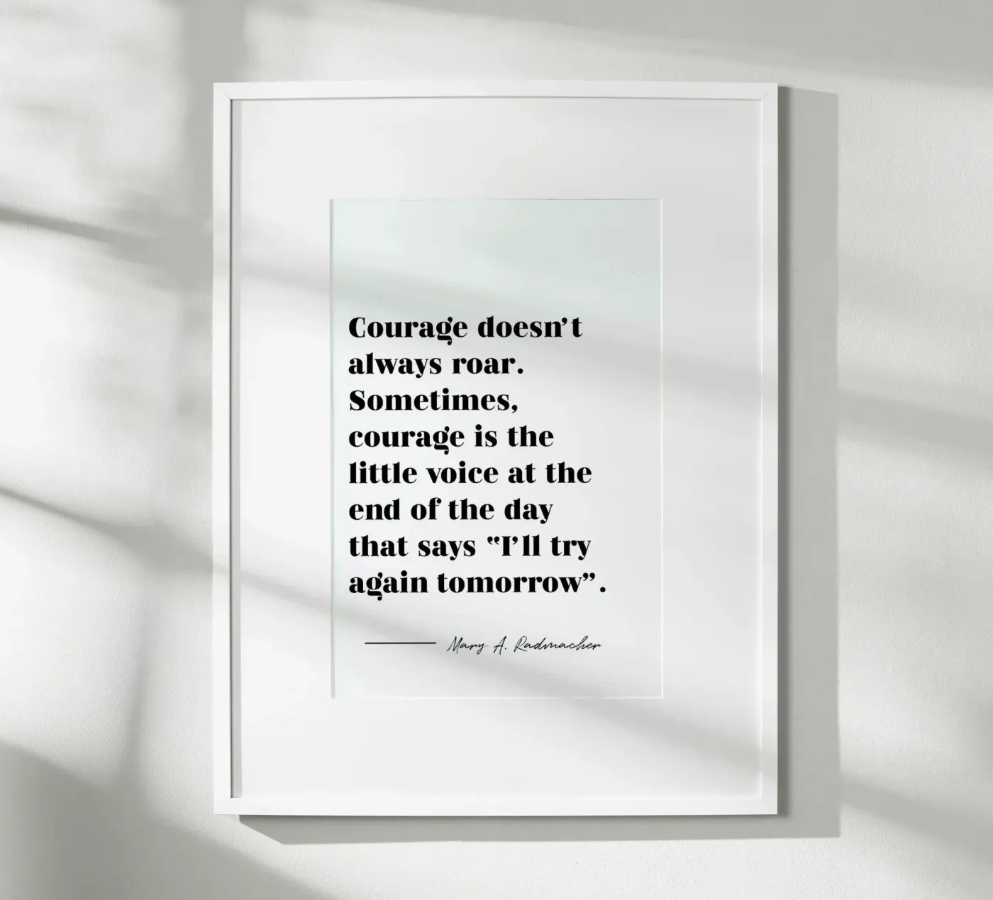 Courage poster da typed