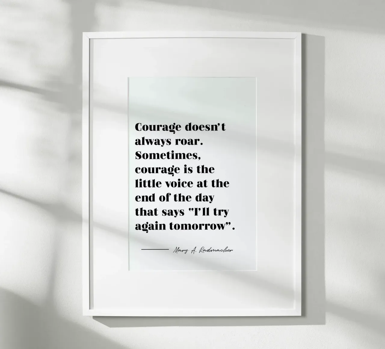 Courage poster da typed