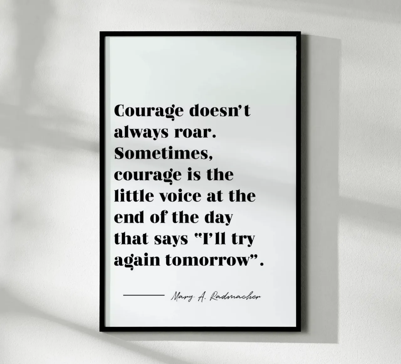 Courage poster da typed