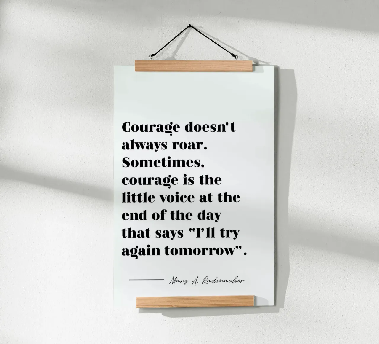 Courage poster da typed