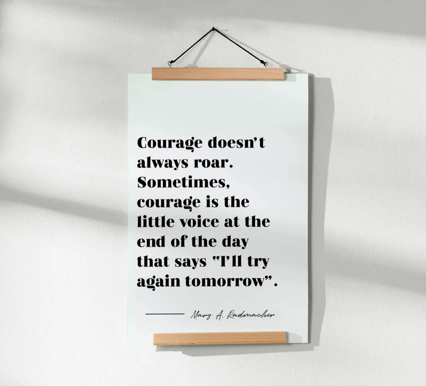 Courage poster da typed