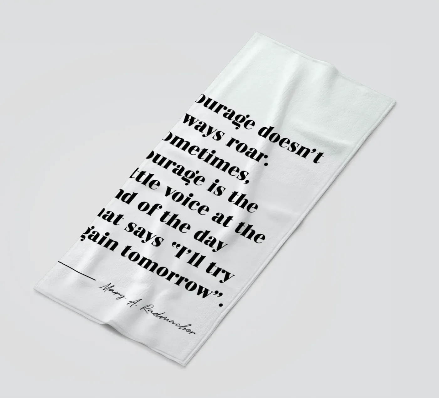 Courage Strandtuch von typed