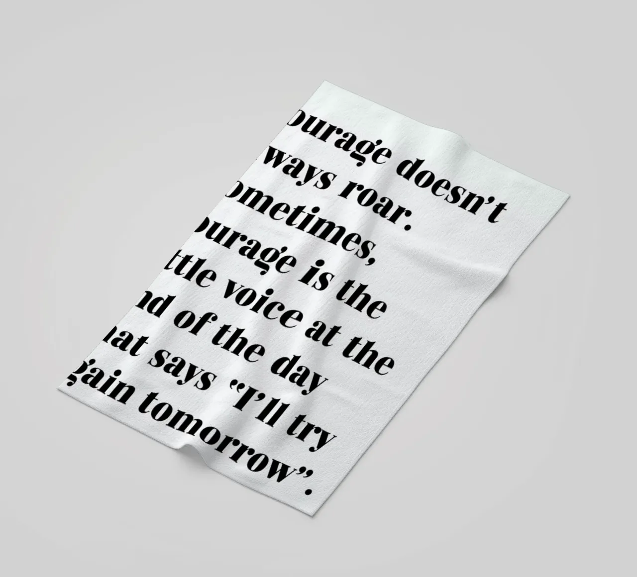 Courage telo mare da typed