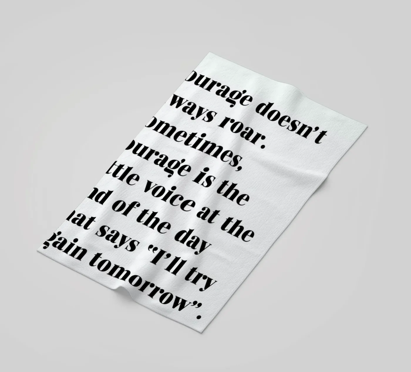 Courage Strandtuch von typed