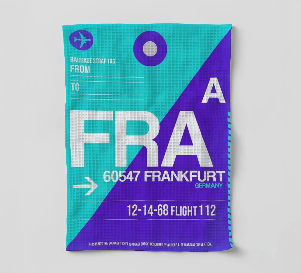 FRA-Frankfurt tea towel by Naxart