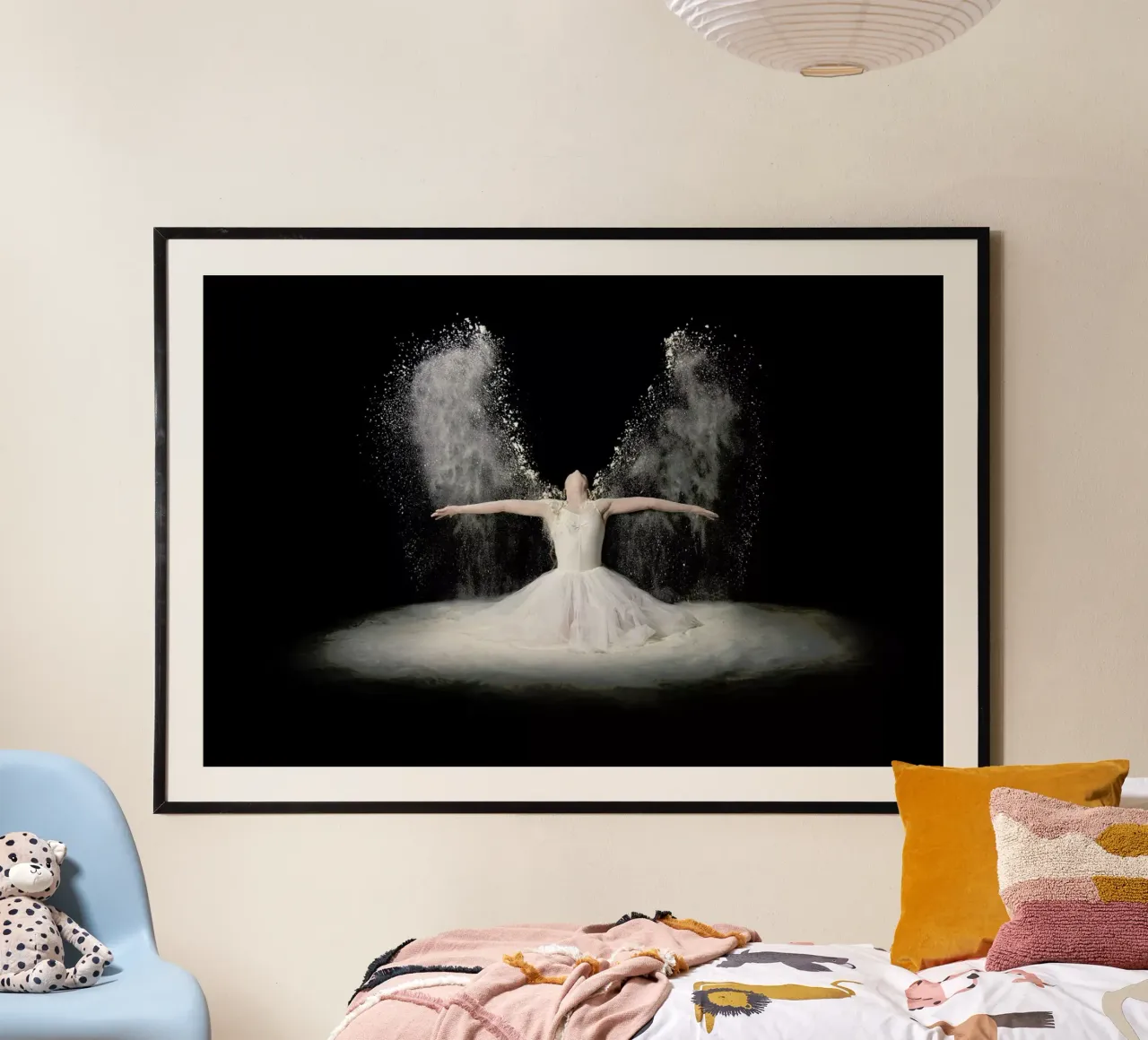 Flour Wings poster con telaio in legno da Pictufy