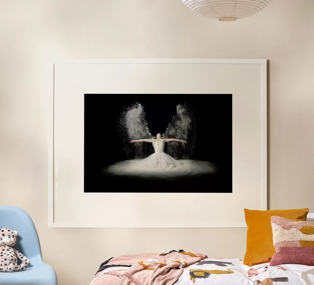 Flour Wings poster con telaio in legno da Pictufy