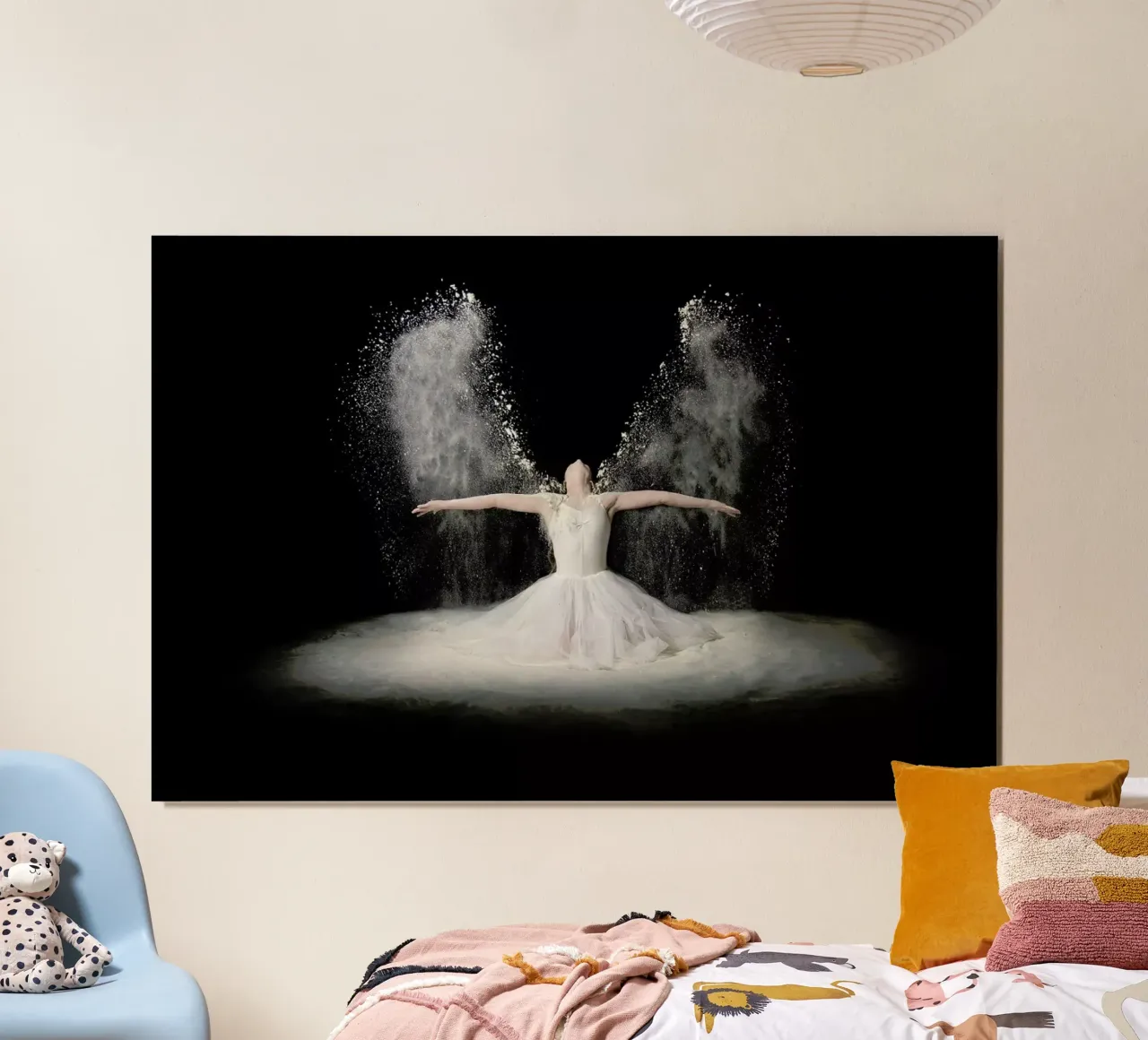 Flour Wings poster con telaio in legno da Pictufy