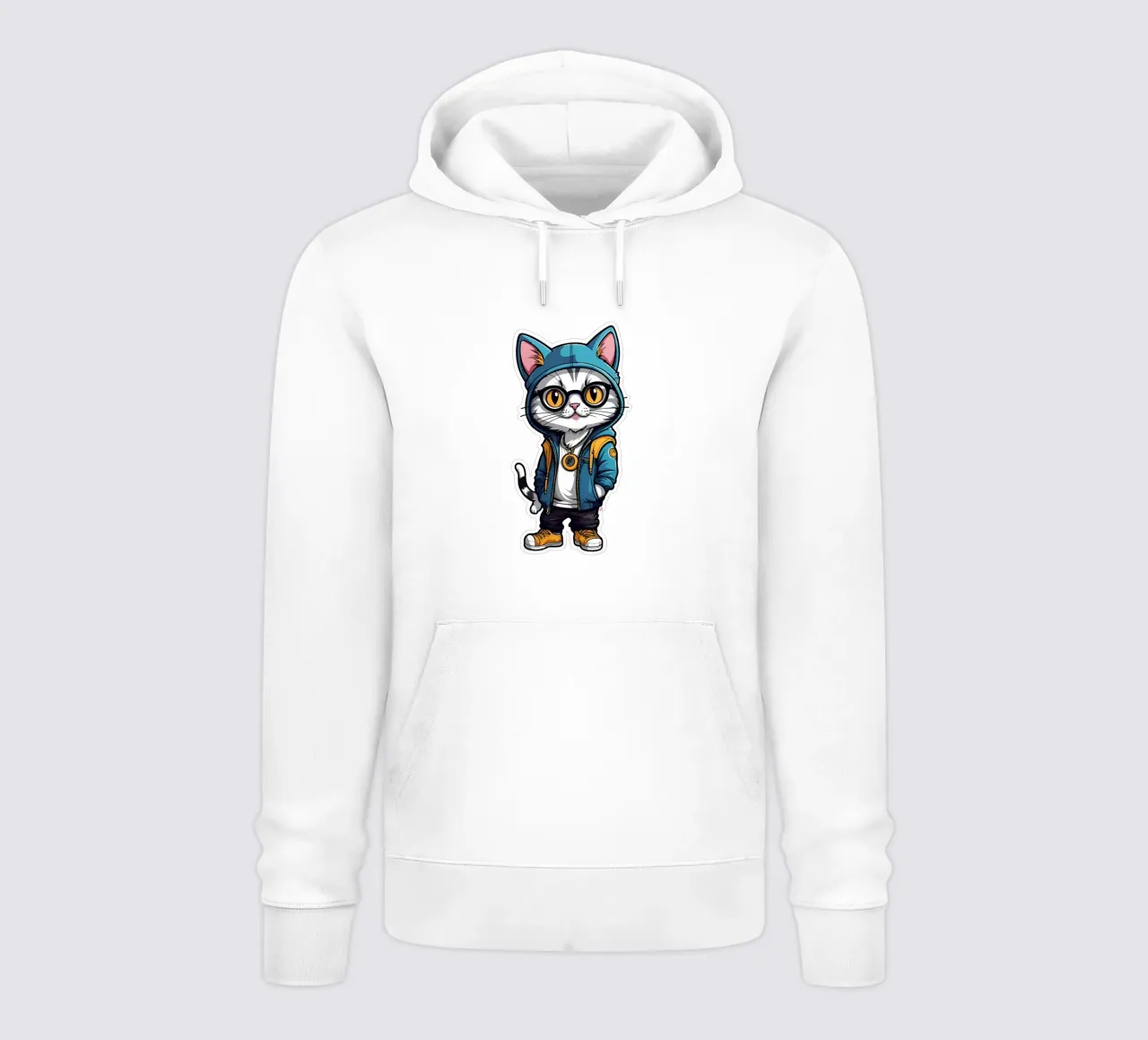Gatto fresco, motivo 1 felpa con cappuccio da ZAMART - PopArt