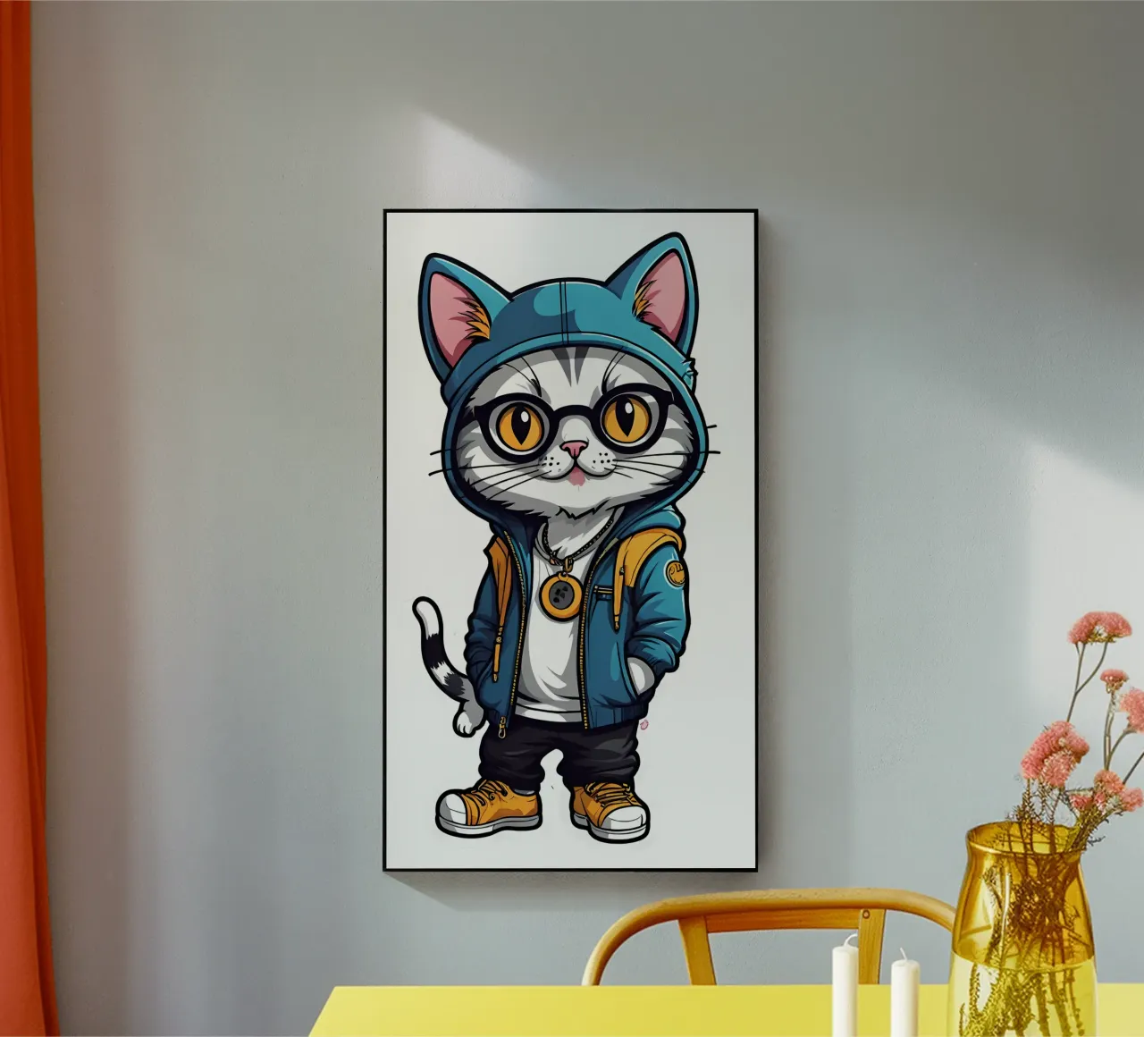 Gatto fresco, motivo 1 plexiglass da ZAMART - PopArt