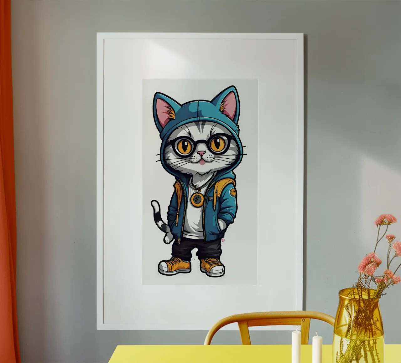Gatto fresco, motivo 1 carta hahnemühle da ZAMART - PopArt