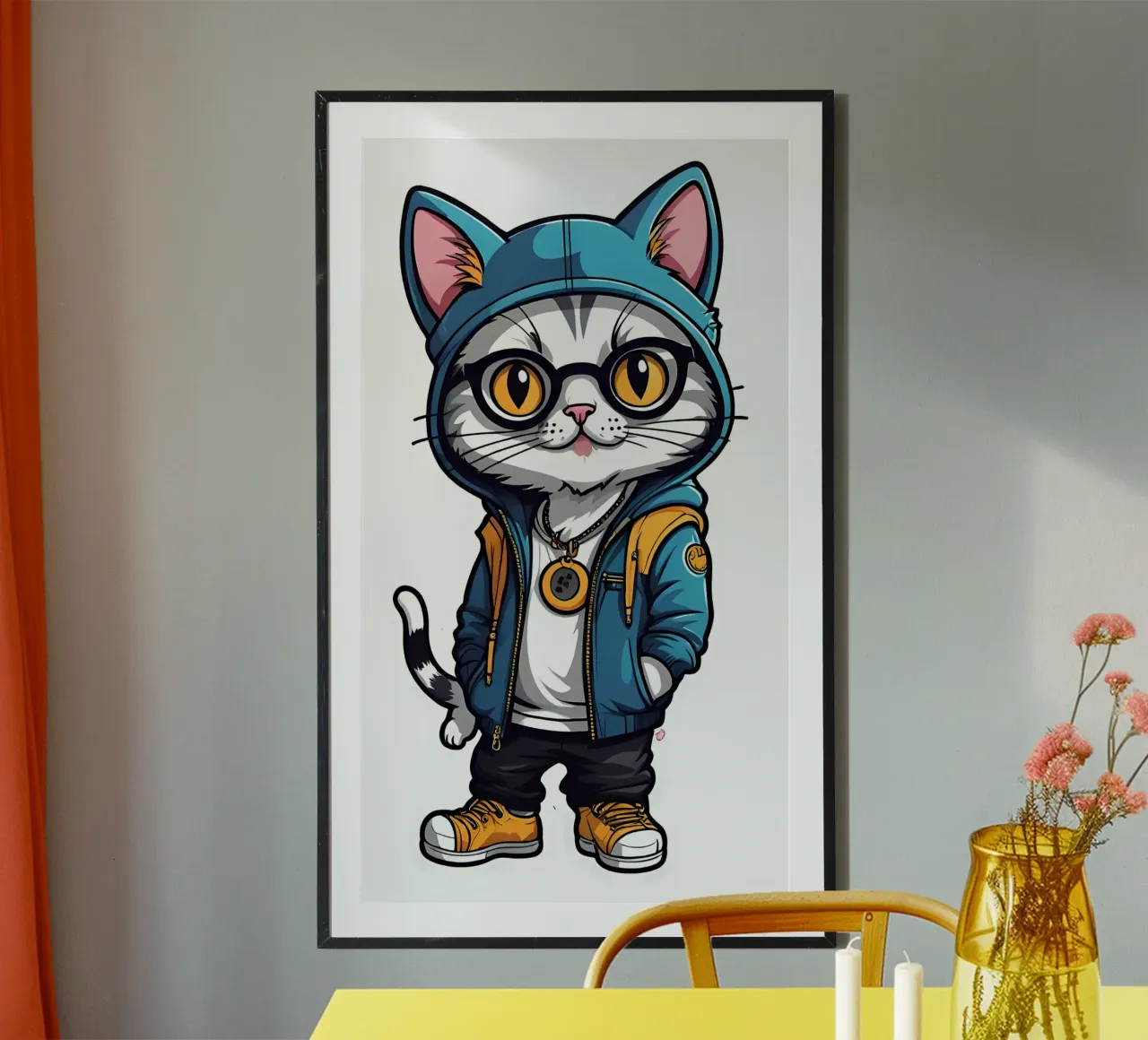 Gatto fresco, motivo 1 carta hahnemühle da ZAMART - PopArt