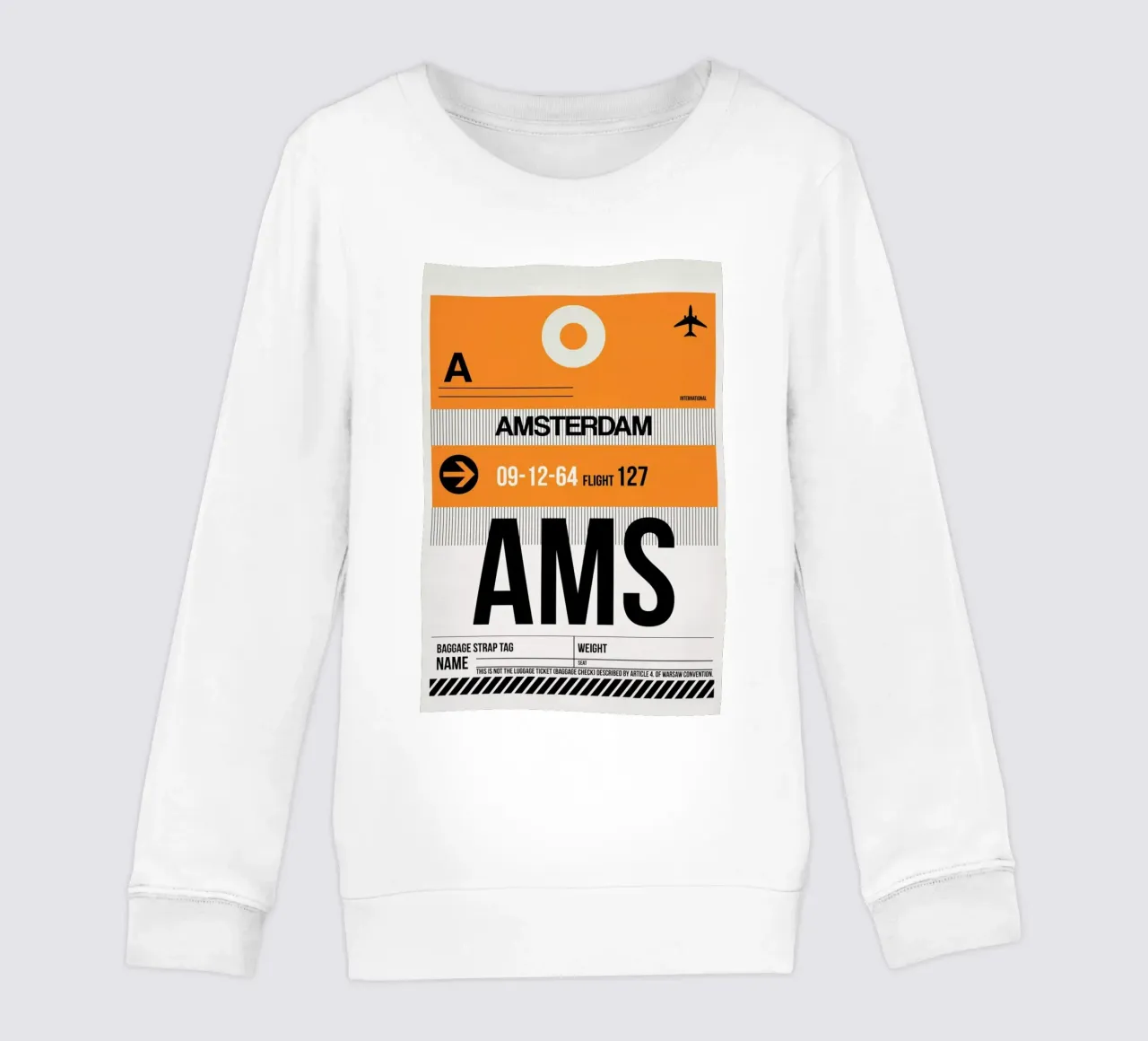 AMS-Amsterdam felpa bambino da Naxart