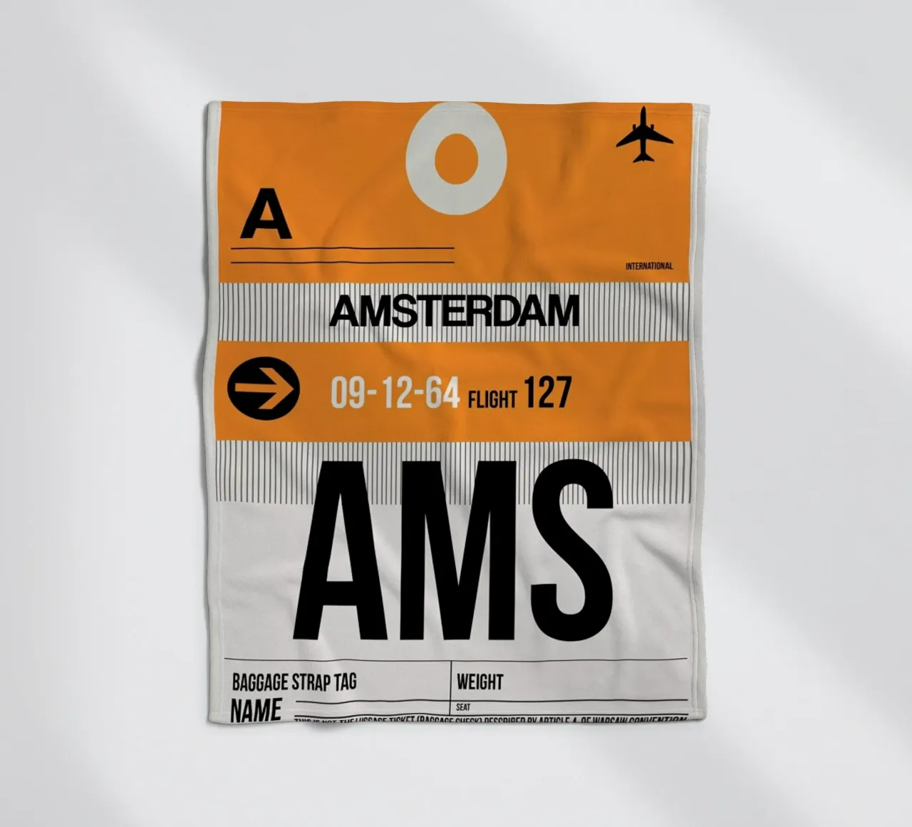 AMS-Amsterdam fleece blanket by Naxart