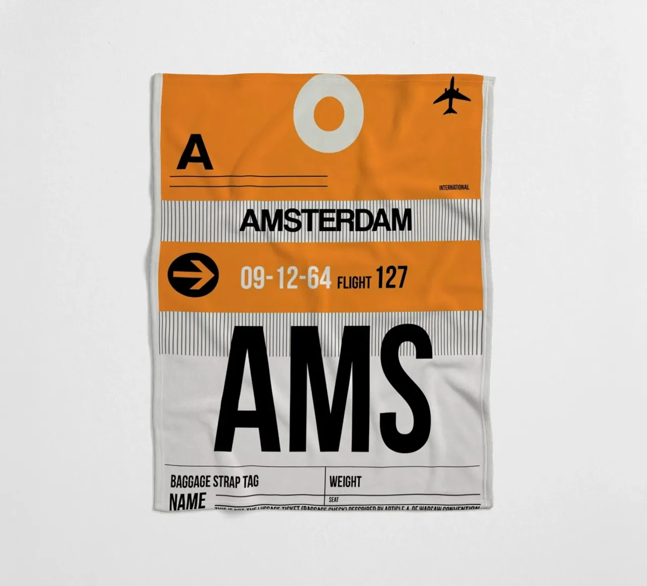 AMS-Amsterdam fleece blanket by Naxart