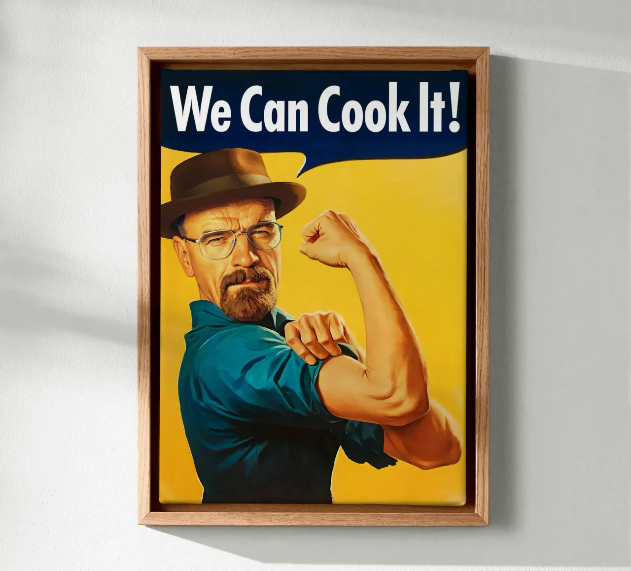 Walter White 'We Can Cook It!' Art tela con Cornice a cassetta da Lootprint