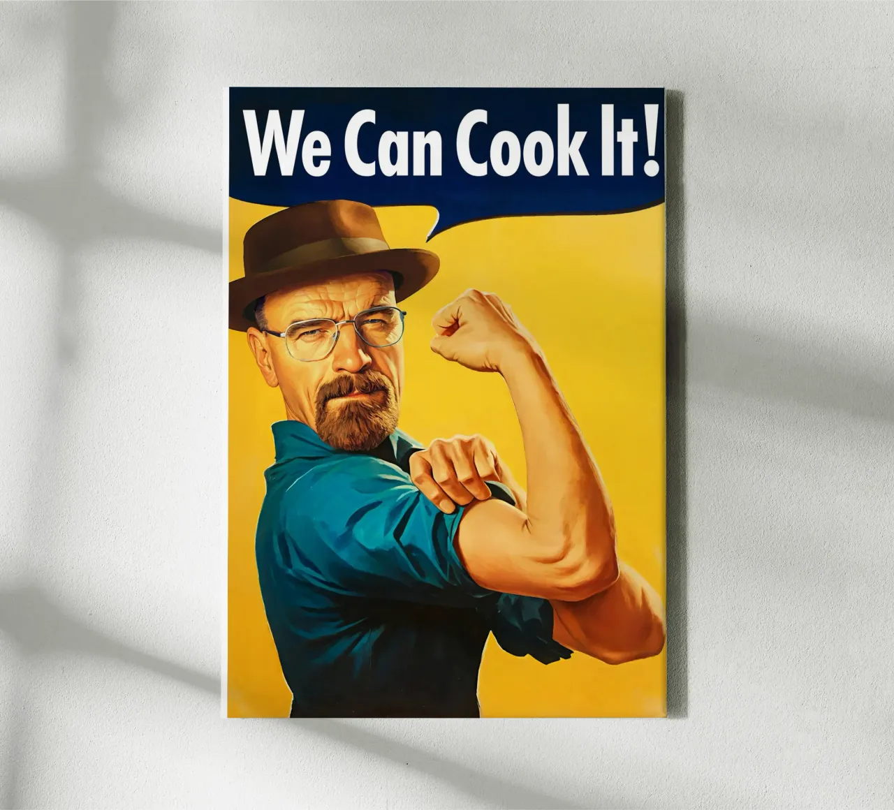 Walter White 'We Can Cook It!' Art tela con Cornice a cassetta da Lootprint