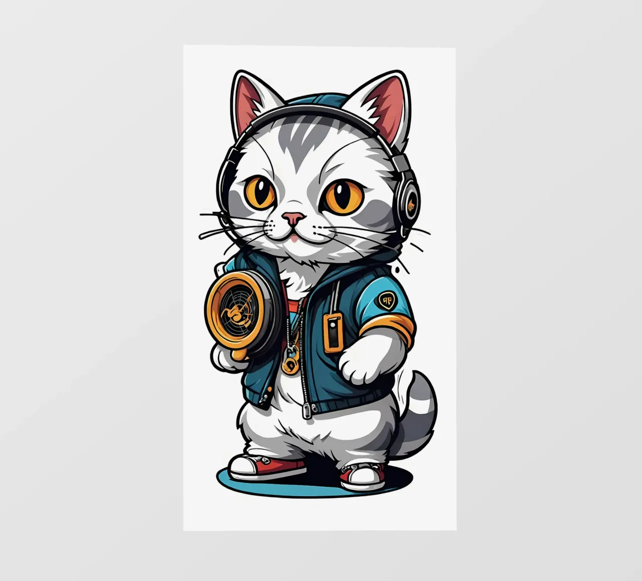 Gatto fresco, motivo 2 telo in pvc da ZAMART - PopArt