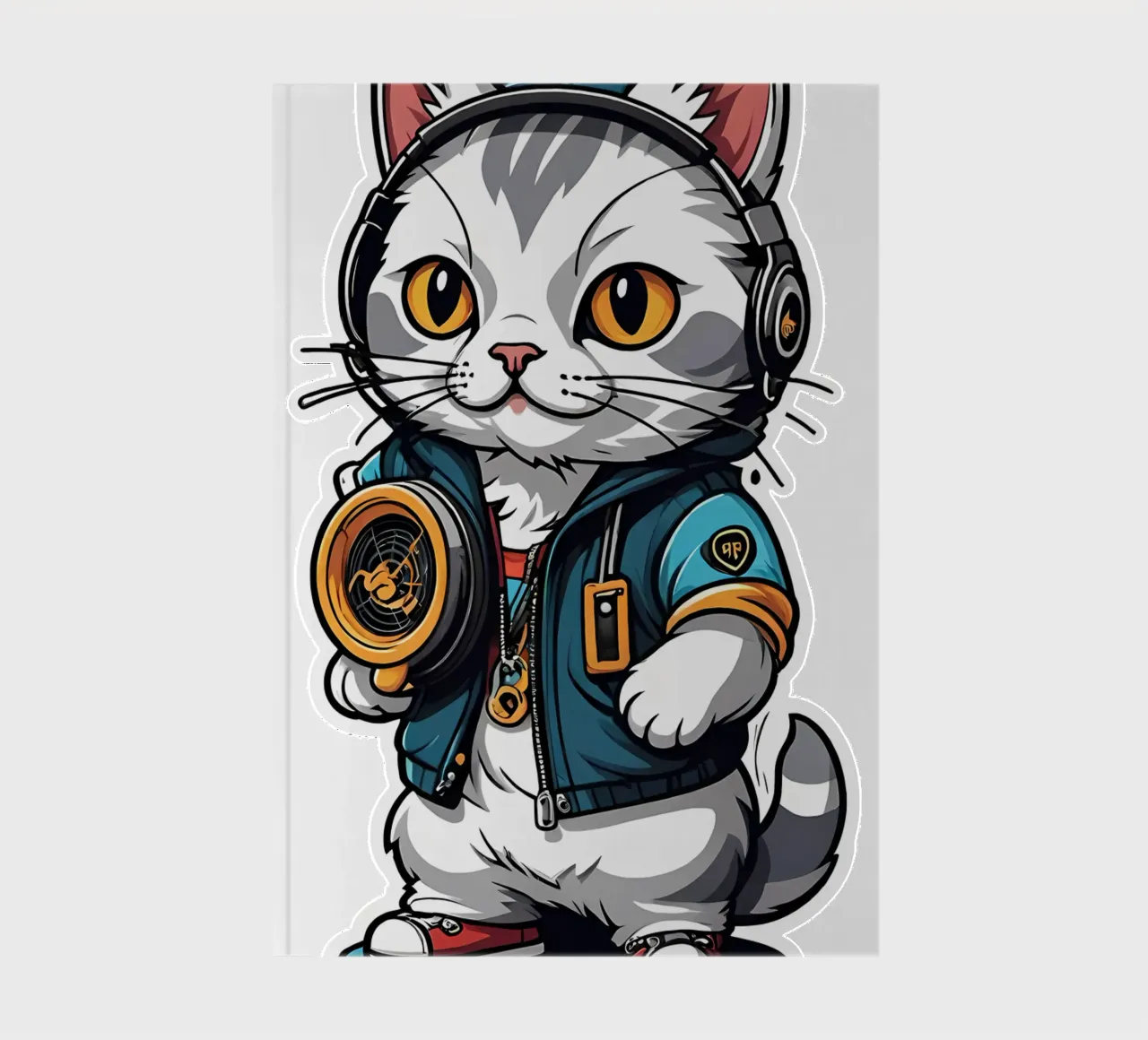 Cool cat, motif 2 notebook by ZAMART - PopArt