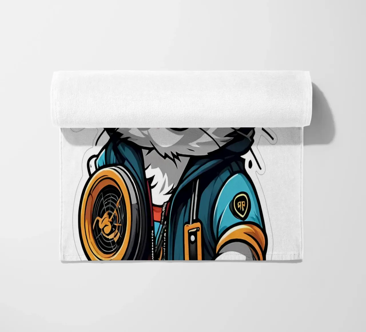 Gatto fresco, motivo 2 telo mare da ZAMART - PopArt