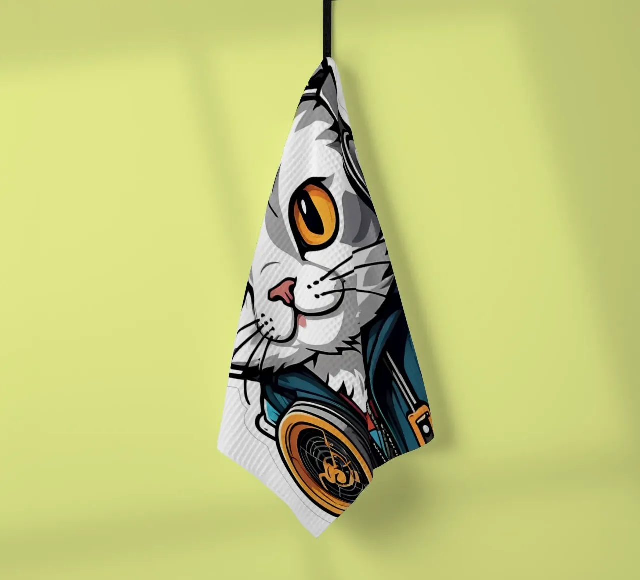 Chat cool, motif 2 torchon de ZAMART - PopArt