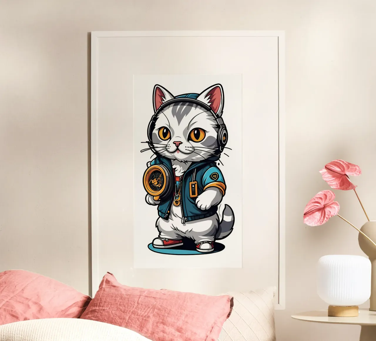 Gatto fresco, motivo 2 carta hahnemühle da ZAMART - PopArt
