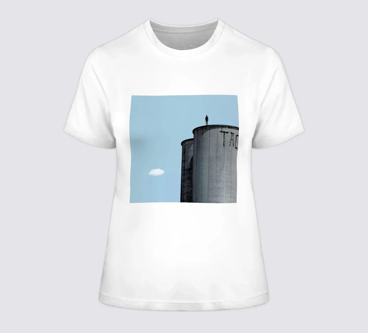 The Man women's fitted t-shirt by Rafael Burato
