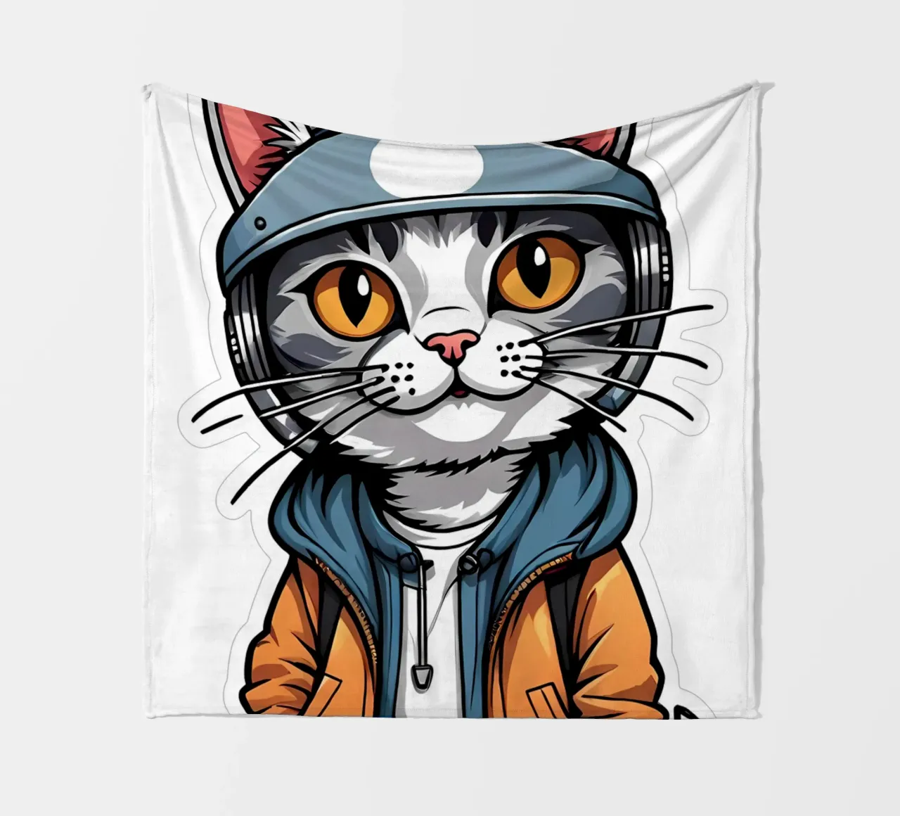 Gatto fresco, motivo 3 coperta in pile da ZAMART - PopArt