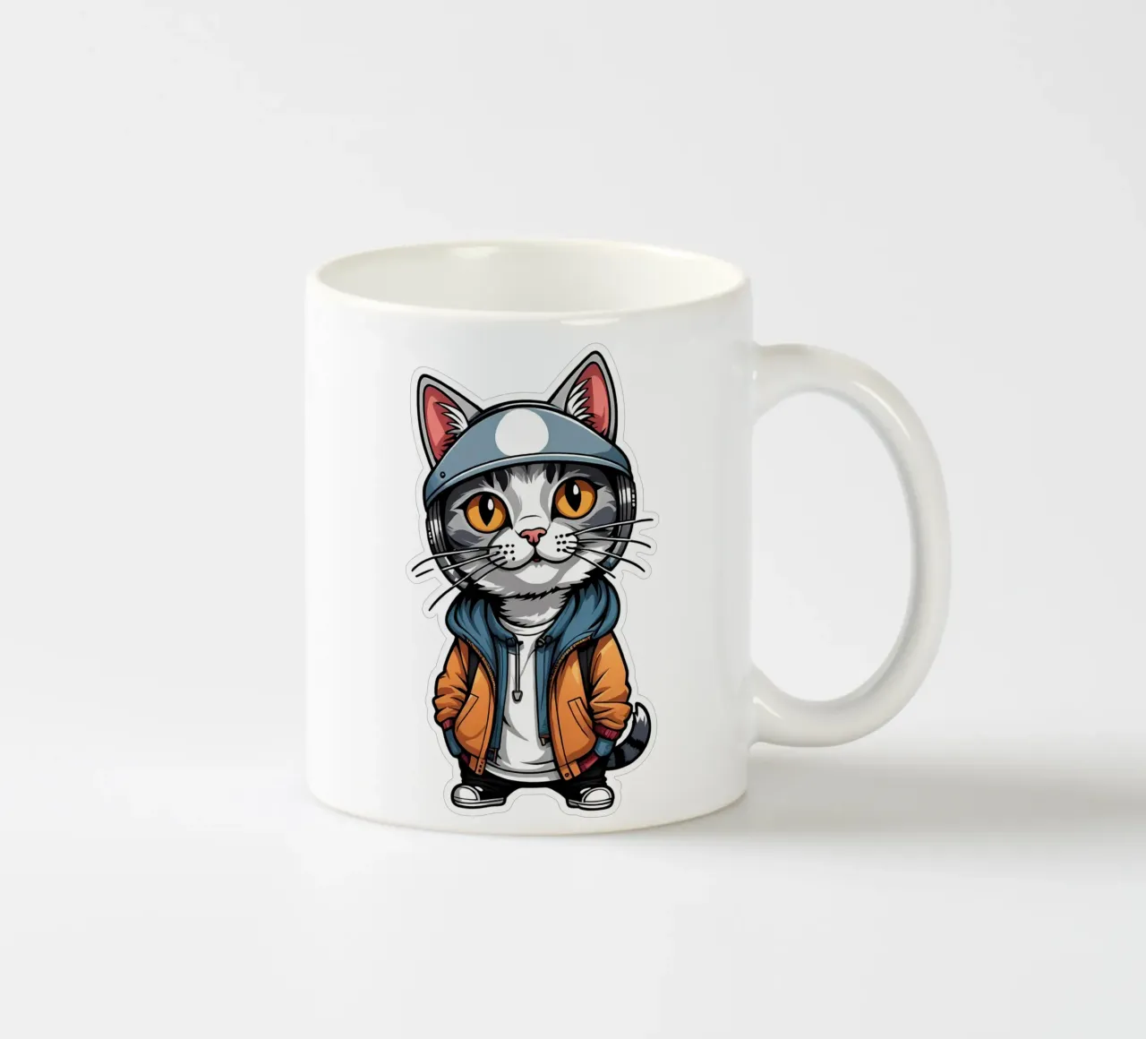 Gatto fresco, motivo 3 tazza in ceramica da ZAMART - PopArt