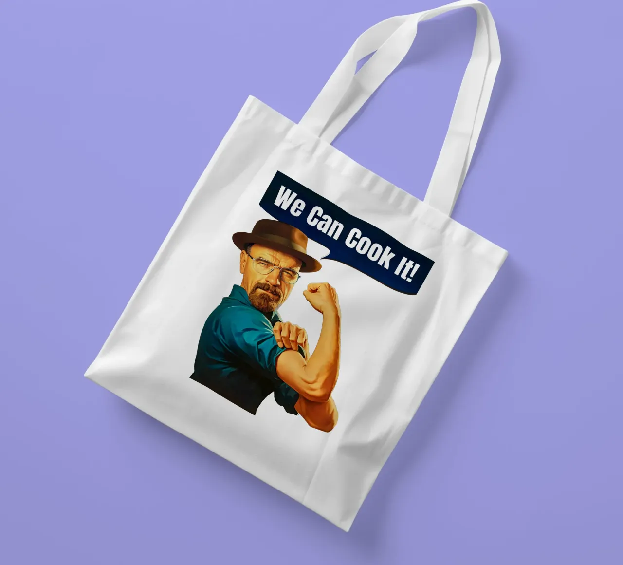 Customizable Walter White 'We Can Cook It!' Art tote bag by Lootprint