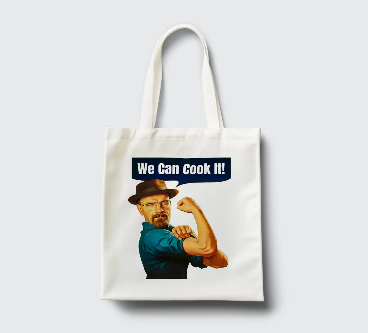 Customizable Walter White 'We Can Cook It!' Art tote bag by Lootprint