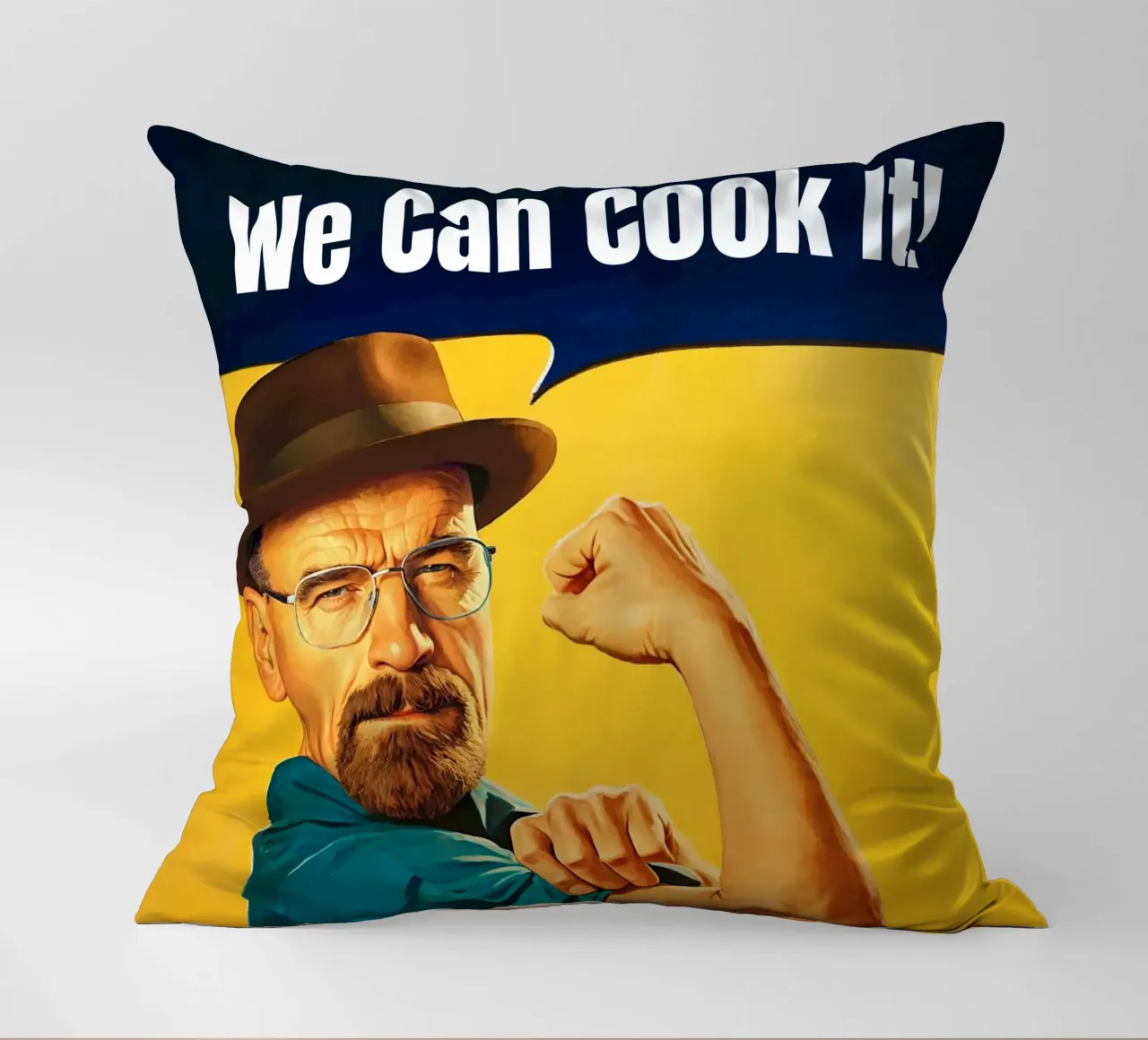 Customizable Walter White 'We Can Cook It!' Art cuscino da Lootprint