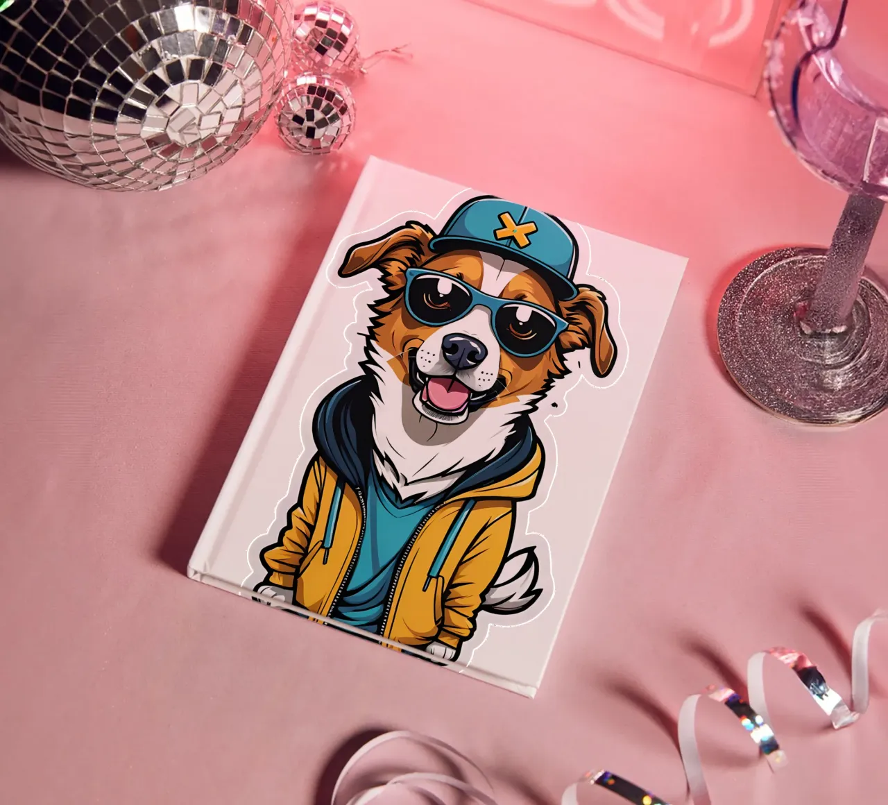 Chien cool, motif 1 carnet de notes de ZAMART - PopArt