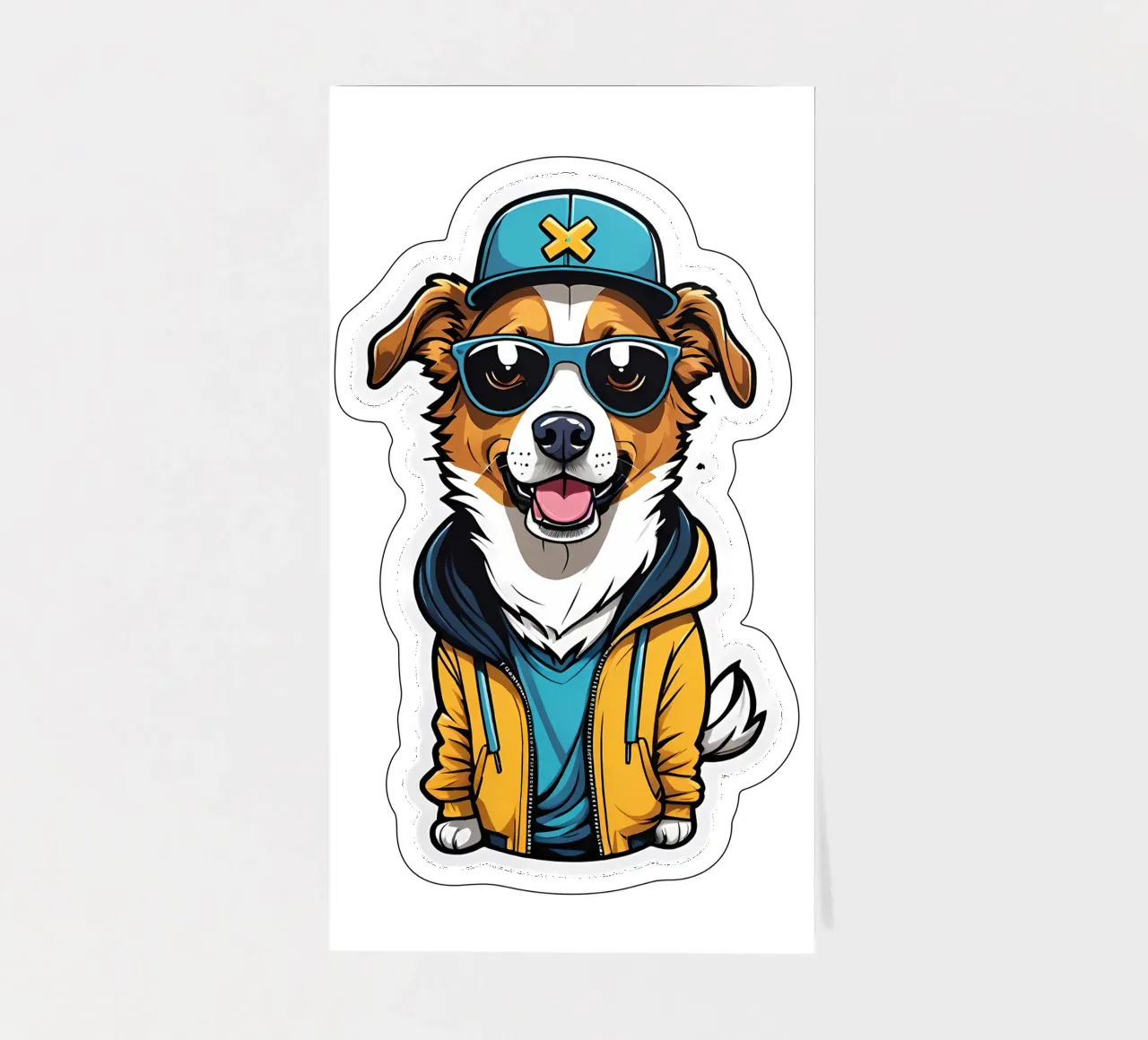 Cool dog, motif 1 sticker sheet by ZAMART - PopArt