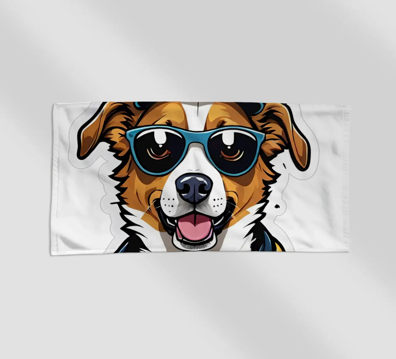 Coole hond, motief 1 strandhanddoek van ZAMART - PopArt