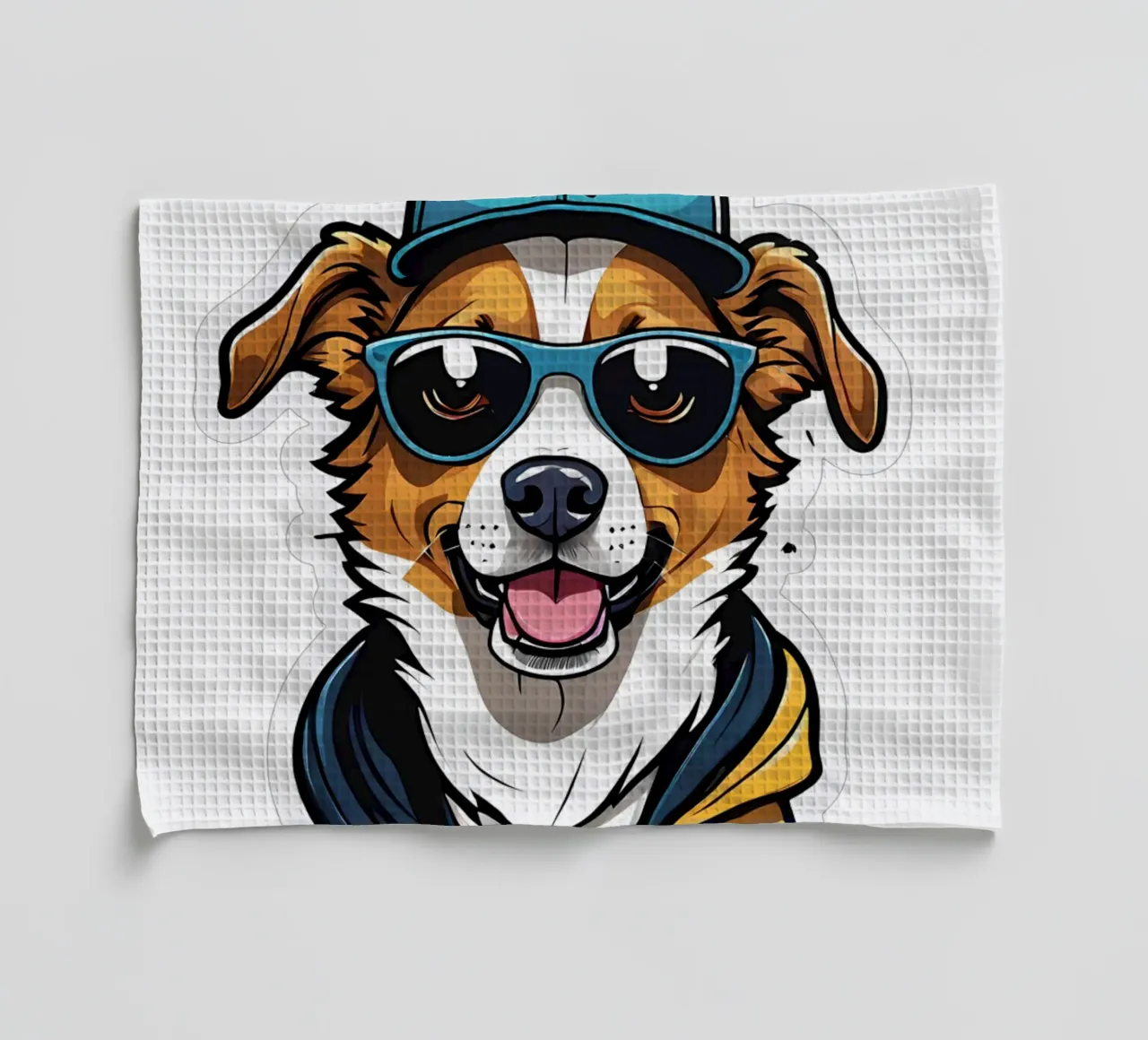 Chien cool, motif 1 torchon de ZAMART - PopArt