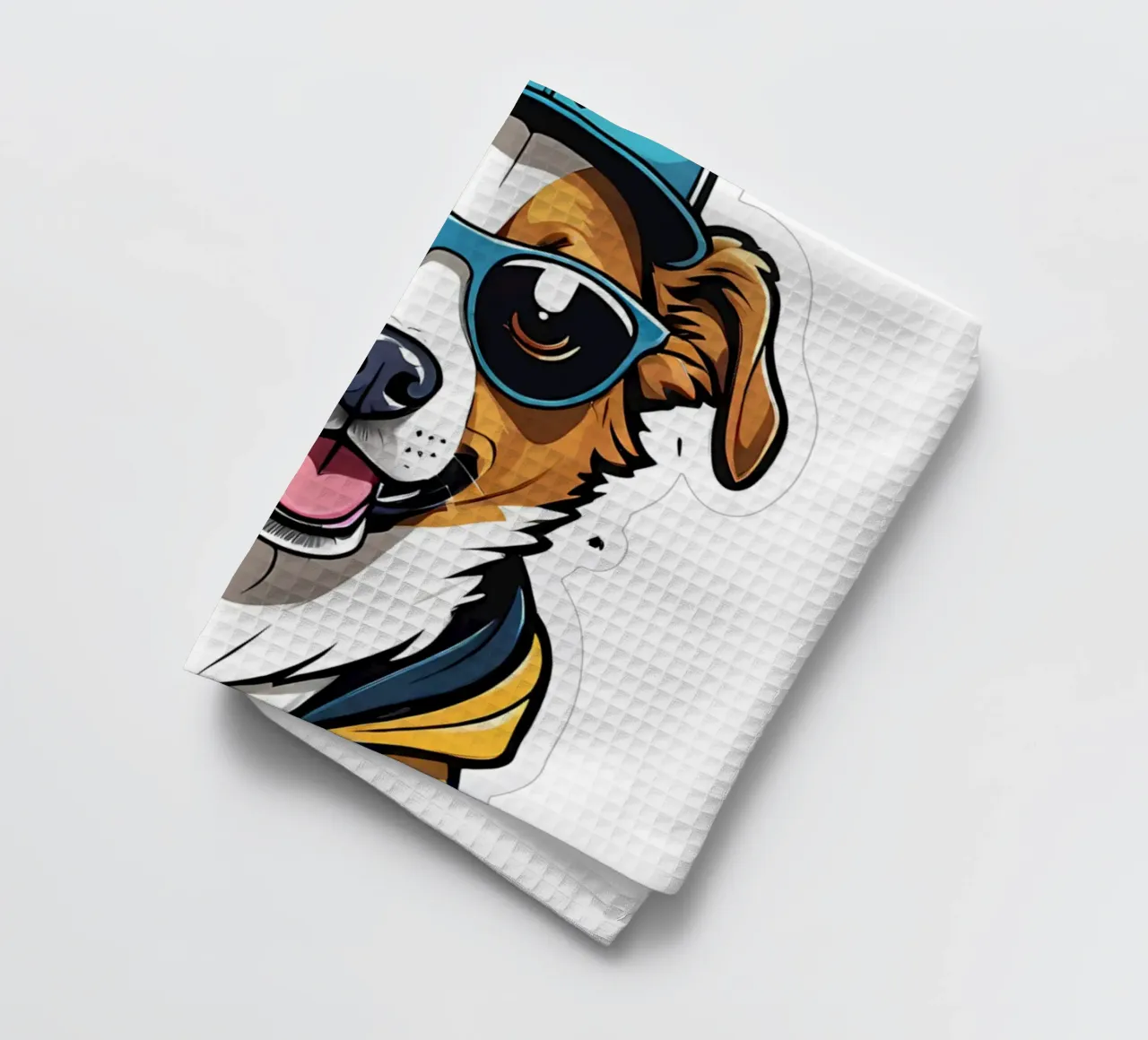 Chien cool, motif 1 torchon de ZAMART - PopArt