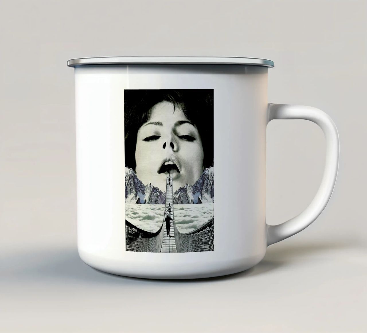 Great Escape tazza in smalto da Sammy Slabbinck