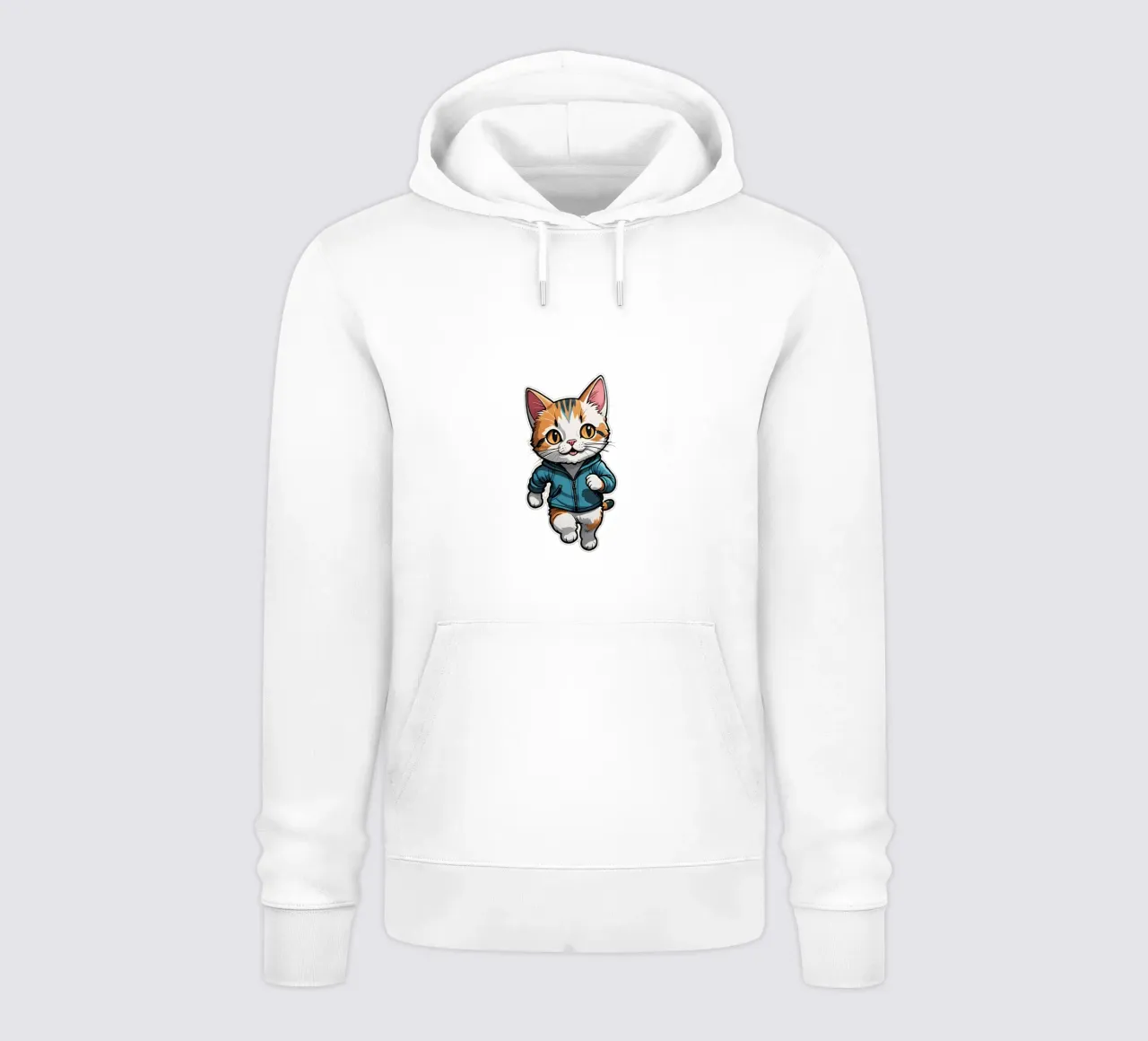 Gatto che fa jogging, motivo 2 felpa con cappuccio da ZAMART - PopArt
