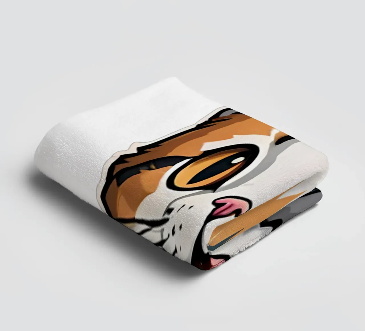 Cat jogging, motif 2 towel by ZAMART - PopArt
