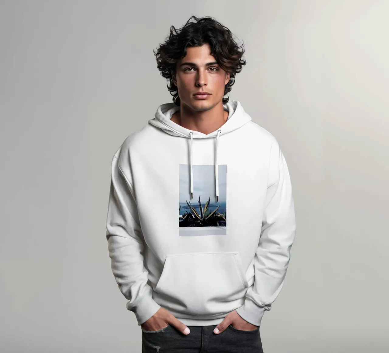 Santorini felpa con cappuccio da Sebastian Hilgetag