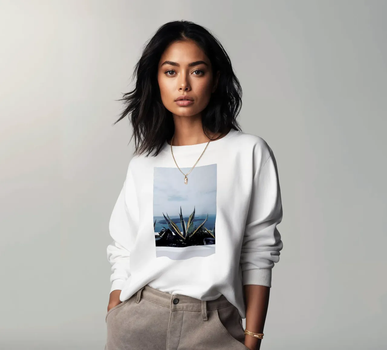 Santorini sweatshirt by Sebastian Hilgetag
