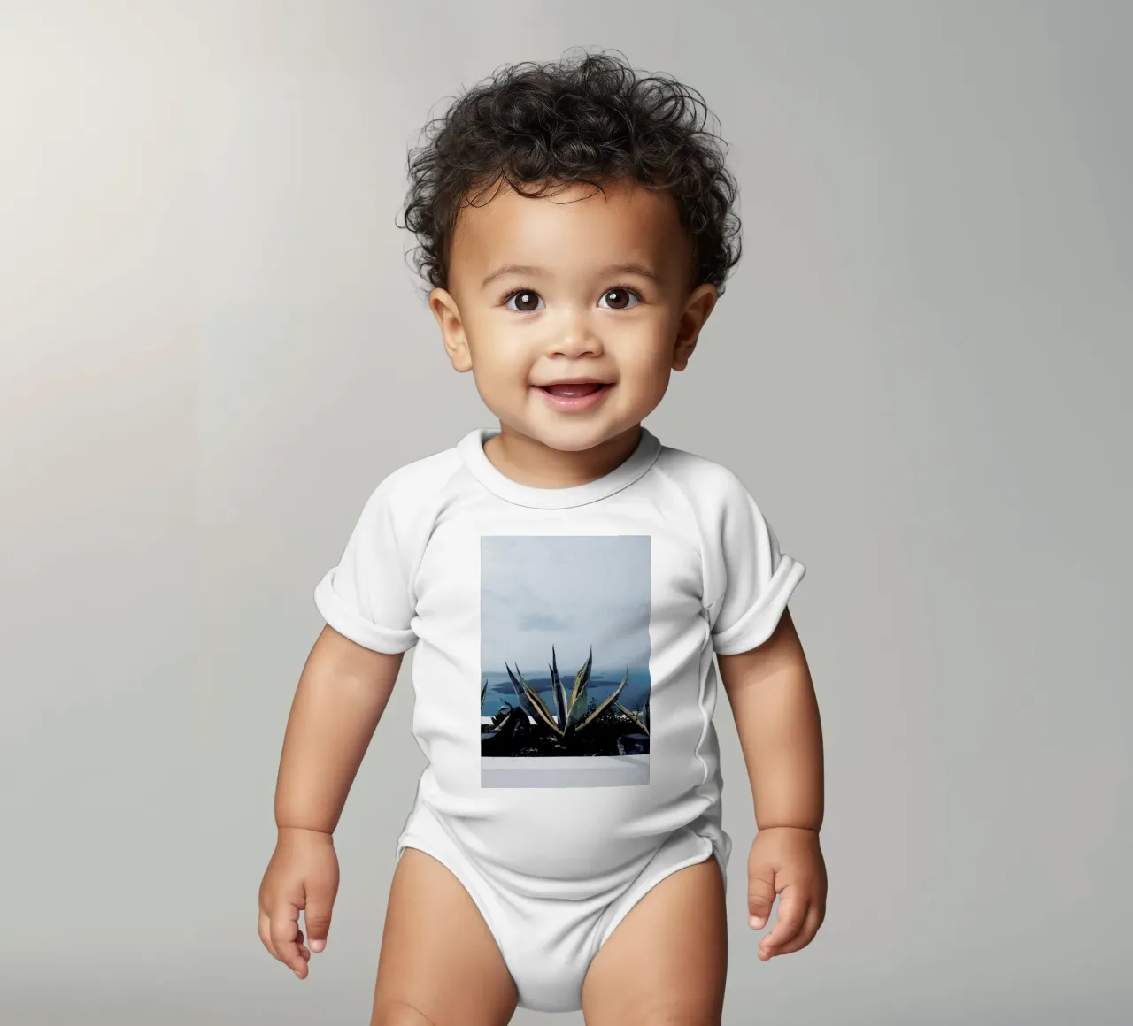 Santorini body neonato maniche corte da Sebastian Hilgetag