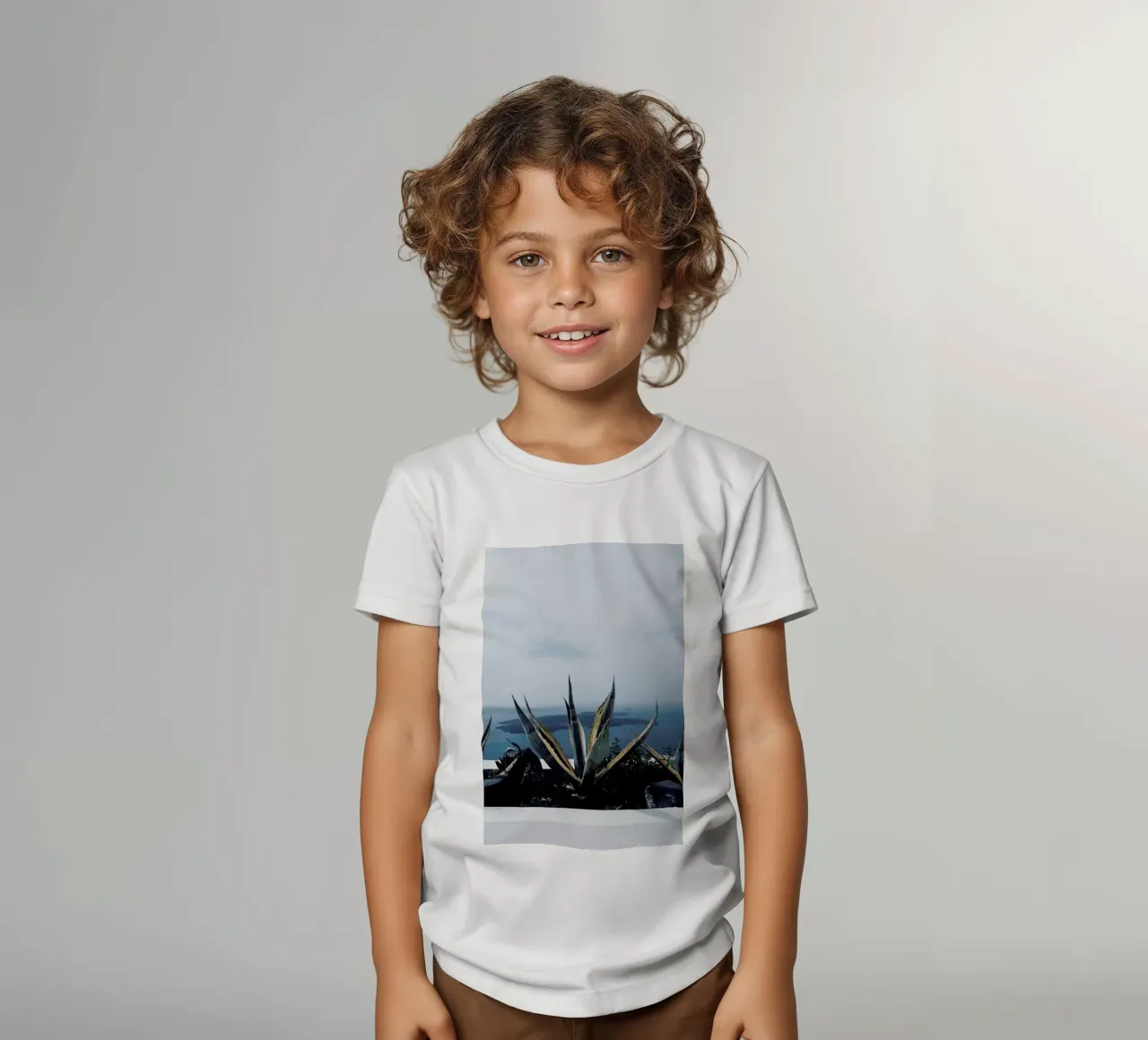 Santorini t-shirt bambini da Sebastian Hilgetag