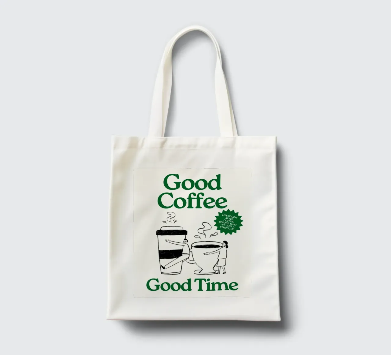 Good Coffee - Good Time Jutebeutel von DigiWunderwerk